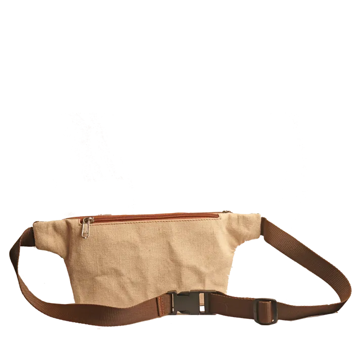 Jute - Leather Fanny Pack Unisex (Off-White)