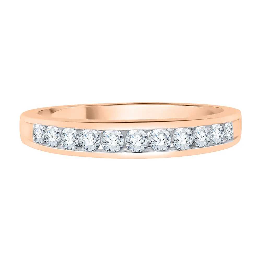 KATARINA Channel Set Diamond Wedding Band (1/2 cttw)