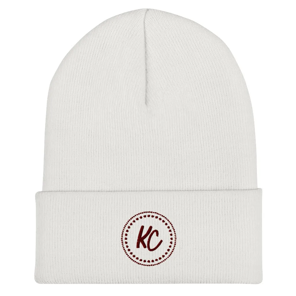 KC Embroidered Cuffed Beanie