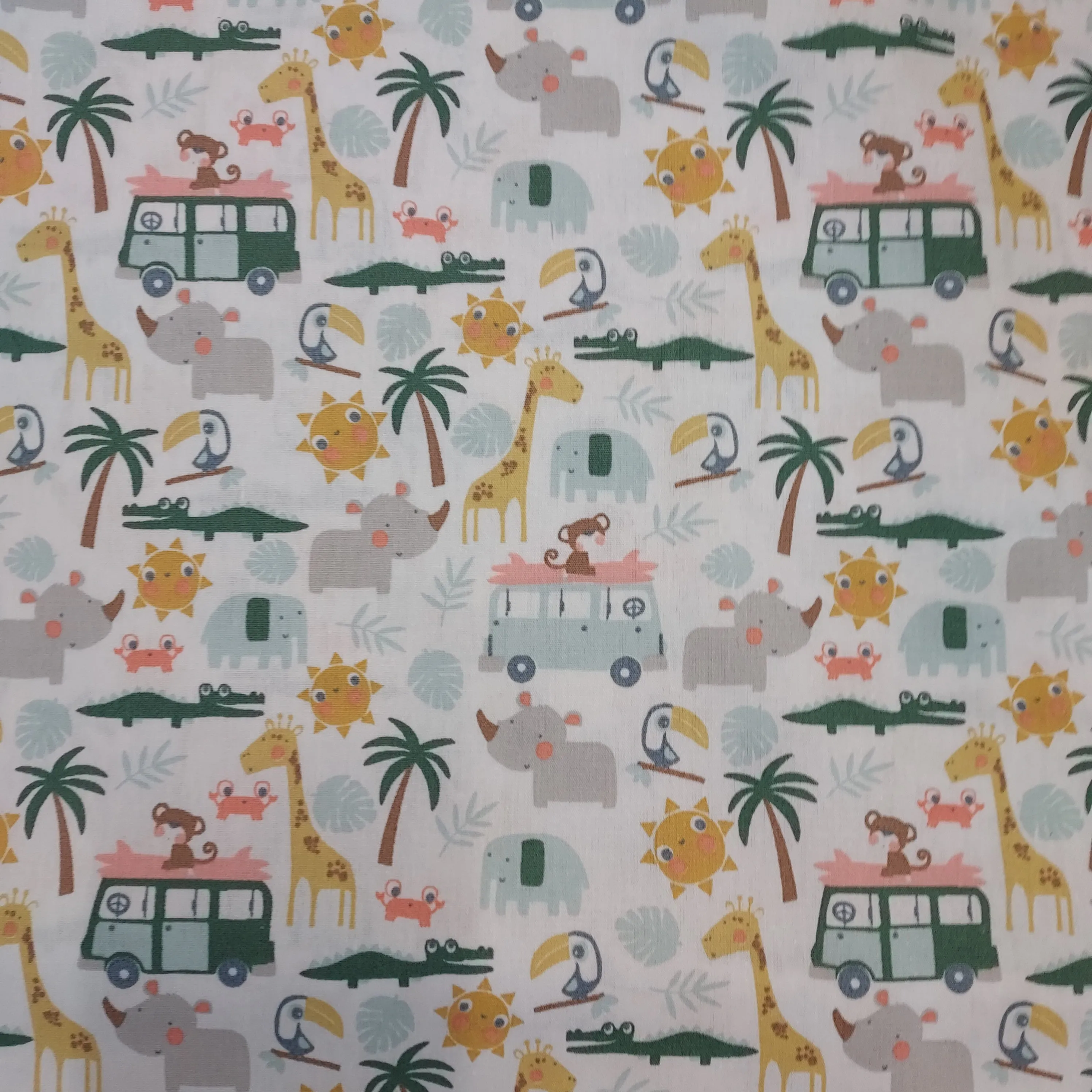 Kids Summer Safari Cotton Fabric