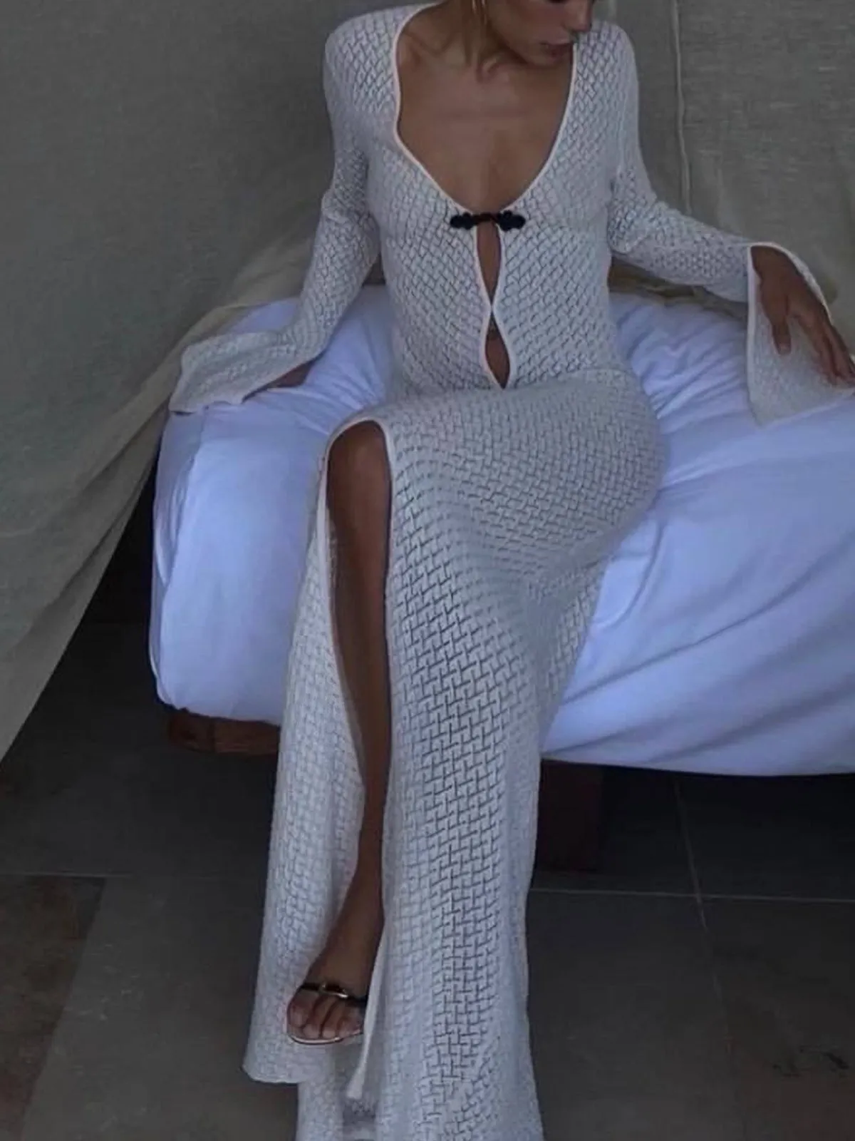 Knitted Cover Graceful Up Beach Dress