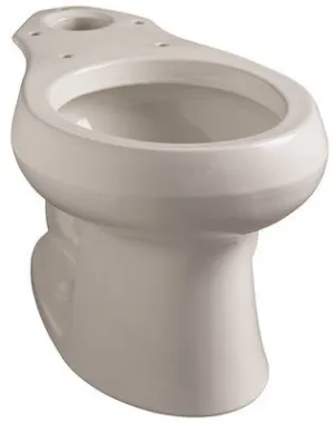 Kohler Wellworth Round Front Toilet Bowl With 12 Inch  Rough White