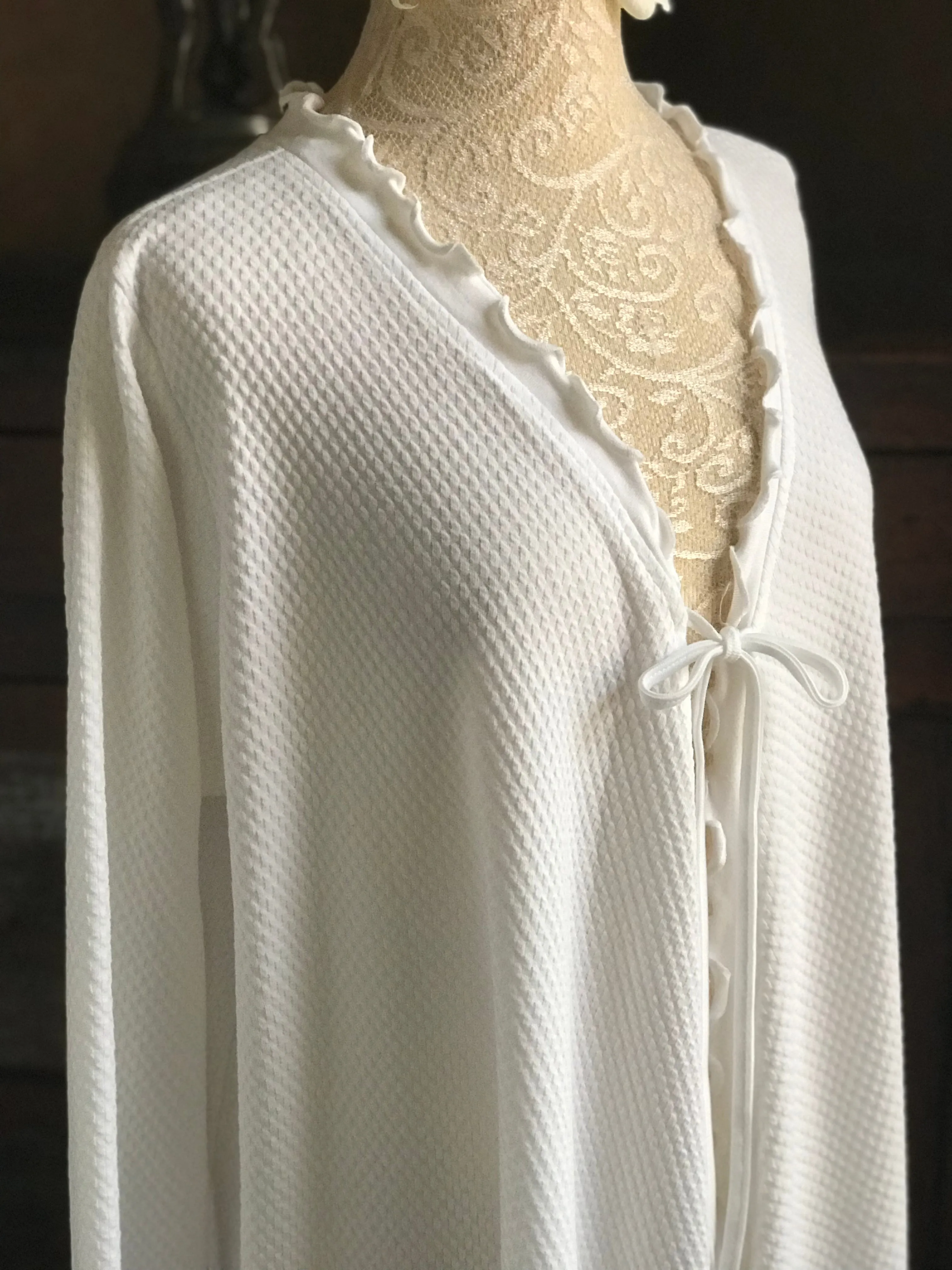 Long Sleeve 3/4 Length Swing Robe Basket Weave Collection