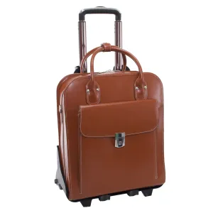 McKlein LA GRANGE 15" Leather Vertical Patented Detachable -Wheeled Ladies' Laptop Briefcase