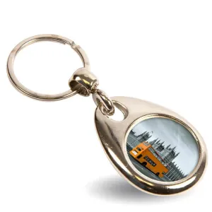 MH-25 Single or Double-Sided Round Blank Metal Photo Insert Keyring - 25mm - Pack of 10