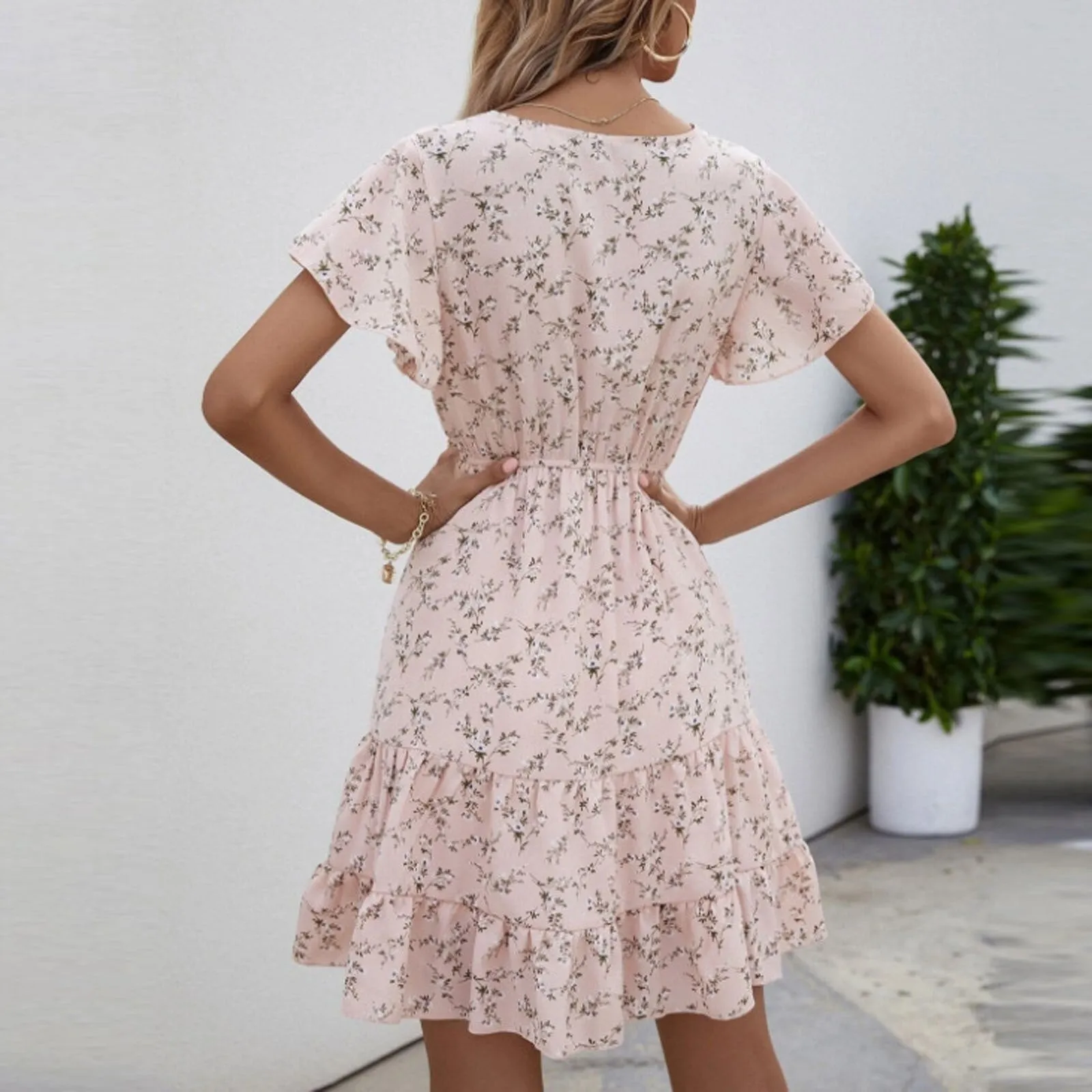 Midi Flower Graceful Beach Dress