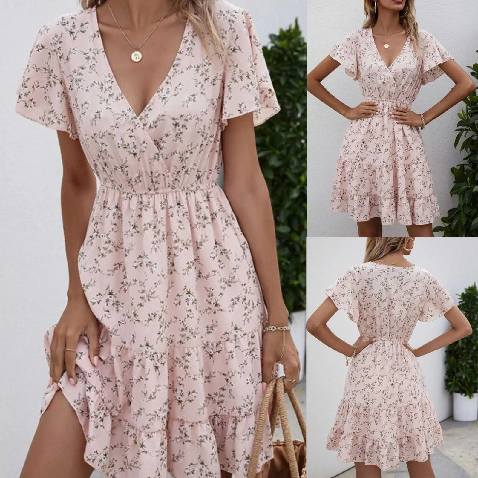 Midi Flower Graceful Beach Dress