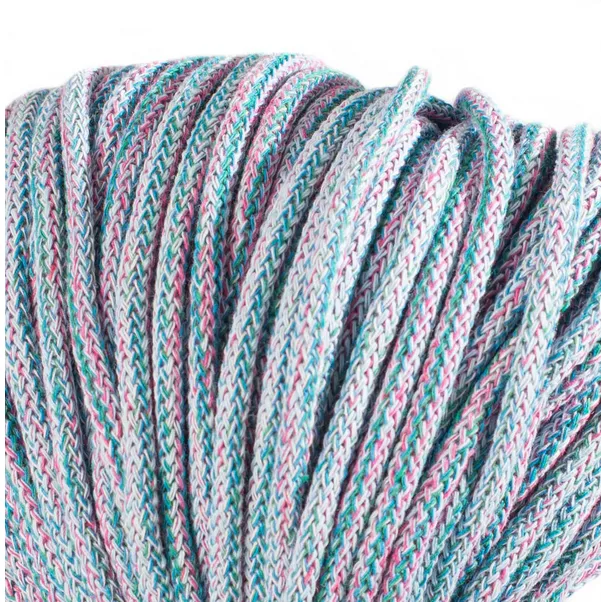 Multicolour 2 Braided cotton cord 5mm