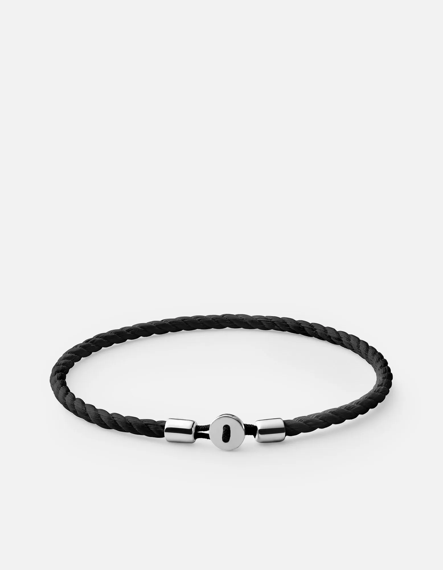 Nexus Cotton Rope Bracelet, Sterling Silver