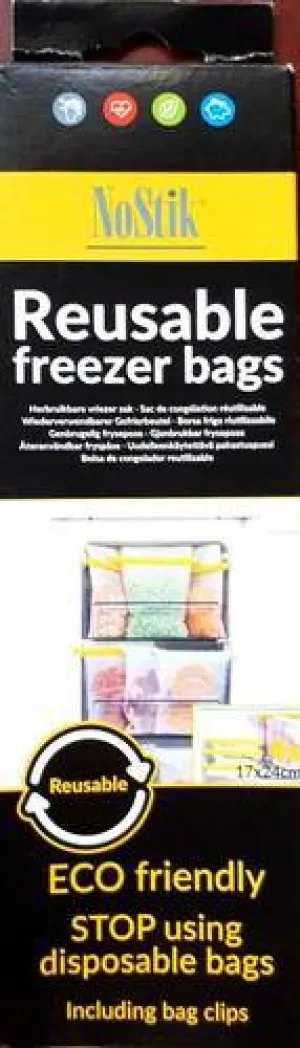 NoStik Reusable Freezer Bags