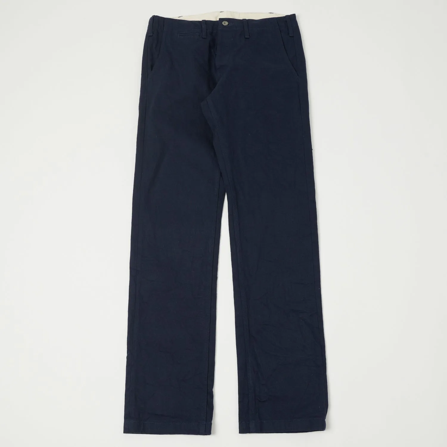 ONI 727FR 12oz French Navy Sulfur Slim Straight Chino - Rinsed