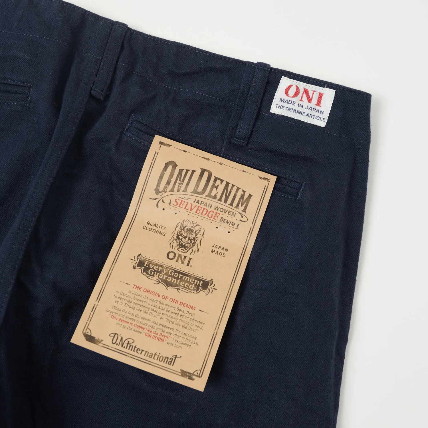 ONI 727FR 12oz French Navy Sulfur Slim Straight Chino - Rinsed