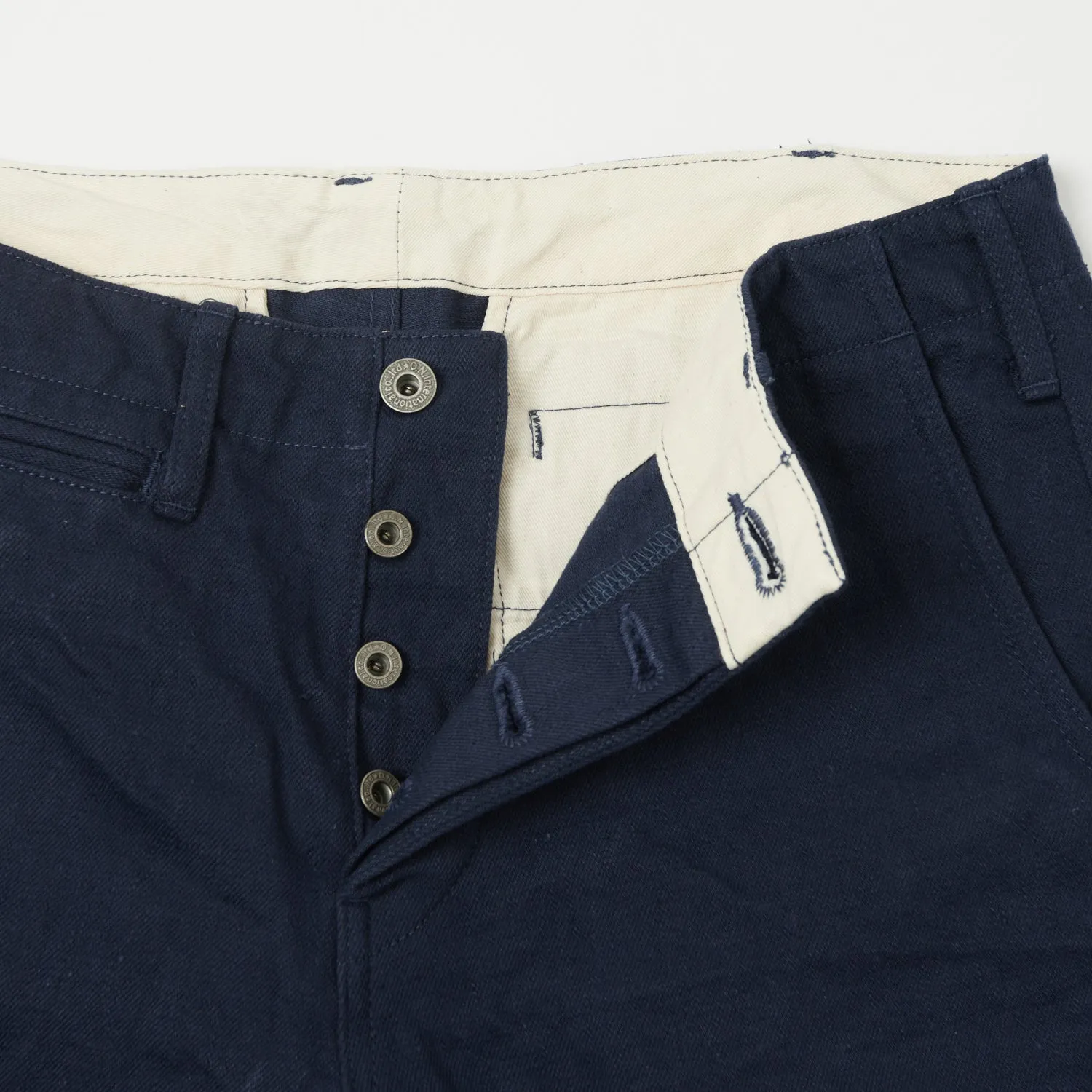 ONI 727FR 12oz French Navy Sulfur Slim Straight Chino - Rinsed