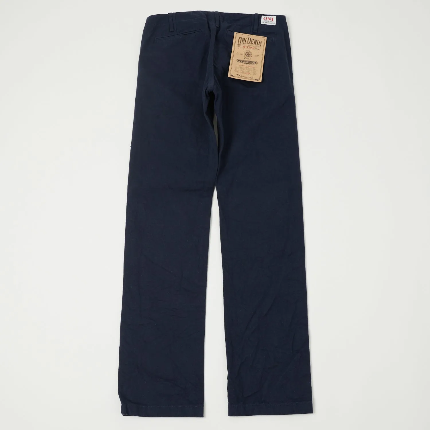 ONI 727FR 12oz French Navy Sulfur Slim Straight Chino - Rinsed