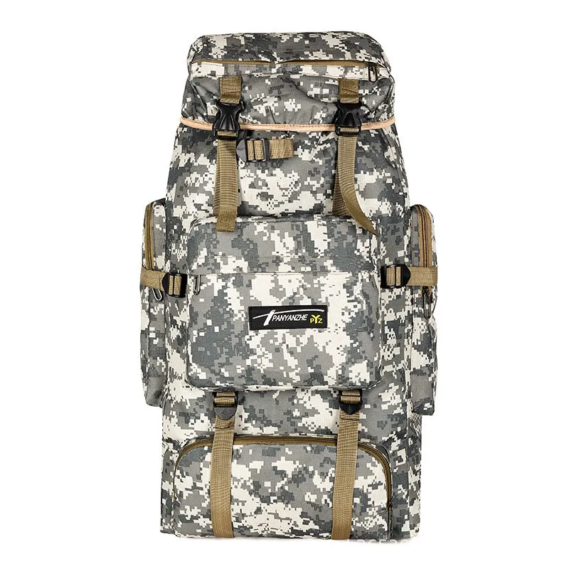 Outdoor Backpack 70L Large Capacity Hiking Backpack Camouflage Camping Hiking Luggage Backpack Factory Direct Sales Foreign Trade