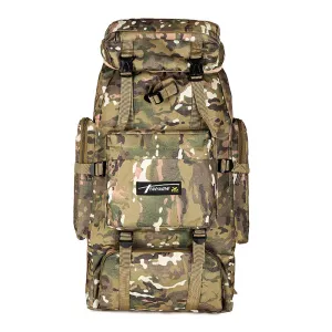 Outdoor Backpack 70L Large Capacity Hiking Backpack Camouflage Camping Hiking Luggage Backpack Factory Direct Sales Foreign Trade