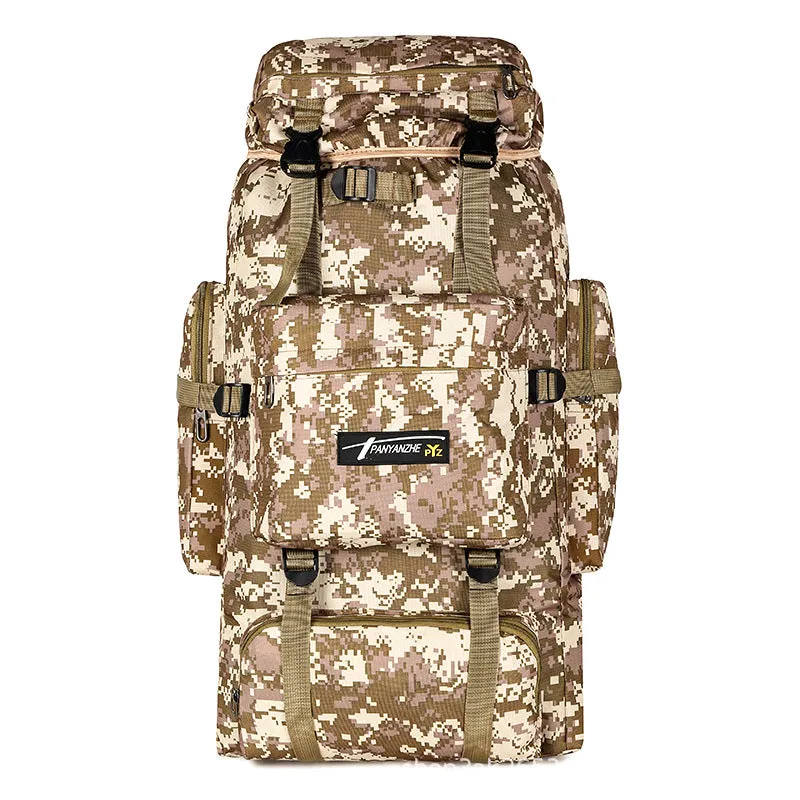 Outdoor Backpack 70L Large Capacity Hiking Backpack Camouflage Camping Hiking Luggage Backpack Factory Direct Sales Foreign Trade