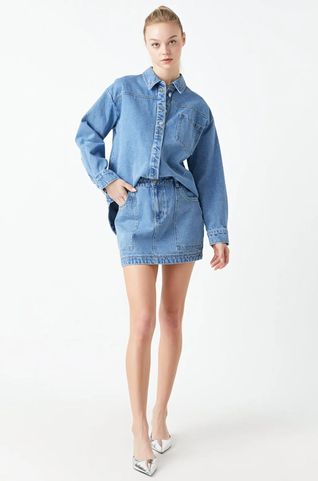 Oversized Denim Shirt