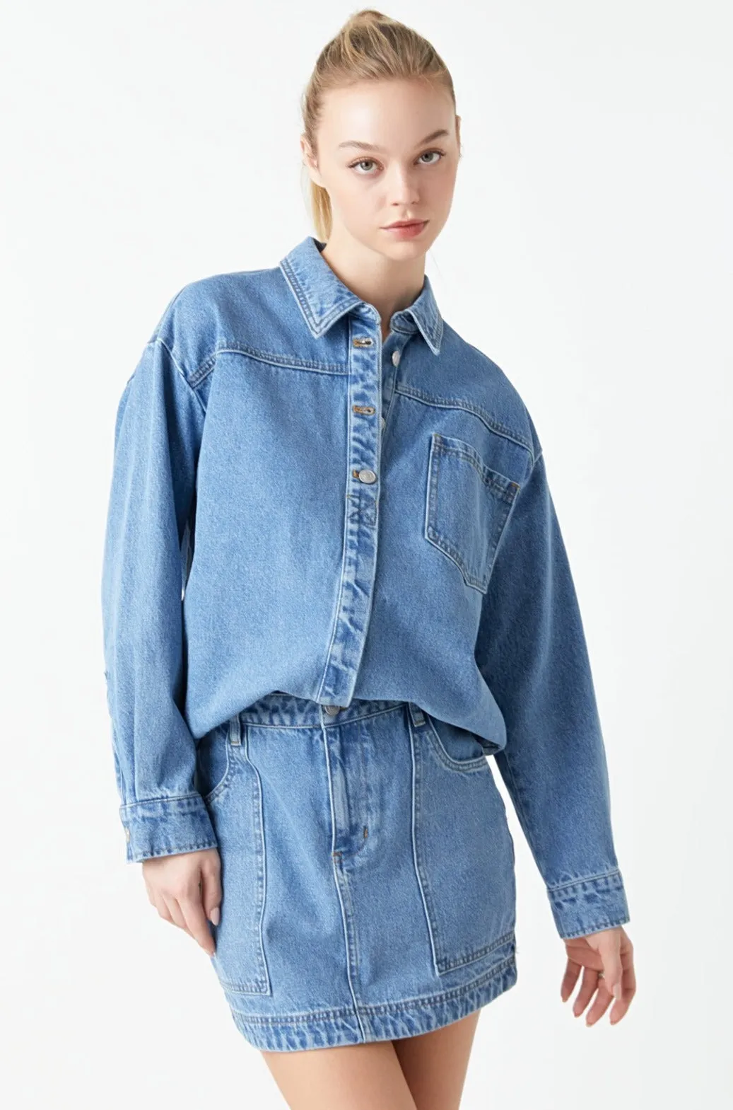 Oversized Denim Shirt