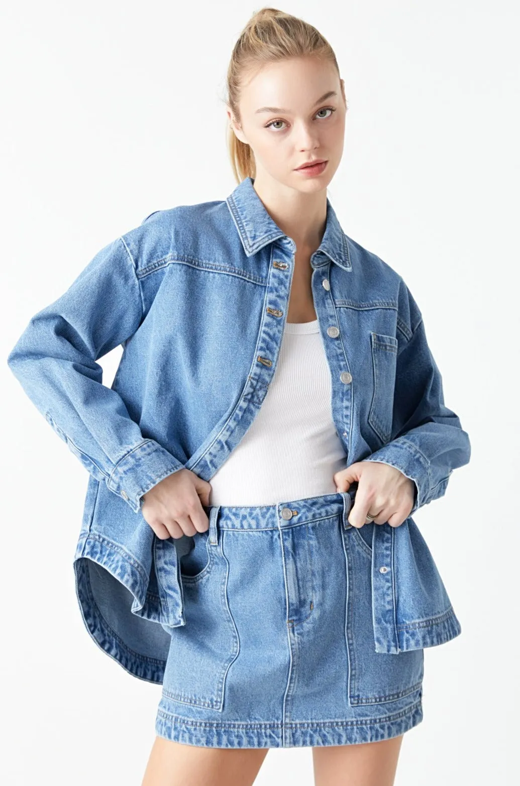 Oversized Denim Shirt