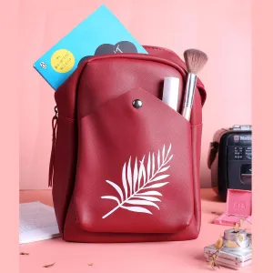 Rangoon Leaf Mini Backpack Maroon