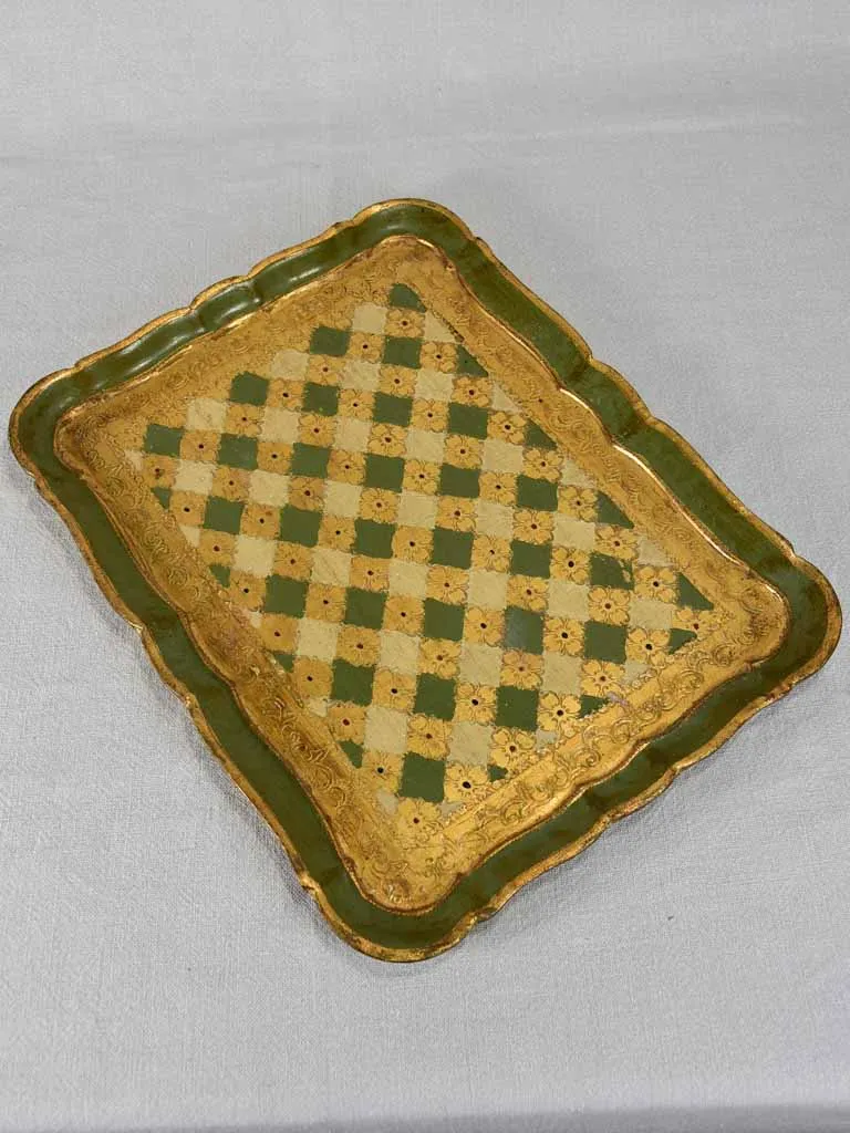 Rectangular vintage Italian tray