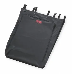 Rubbermaid Vinyl, Open Top Hamper Bag, 19 7/8 in L X 13 3/8 in W, Black - FG635000BLA