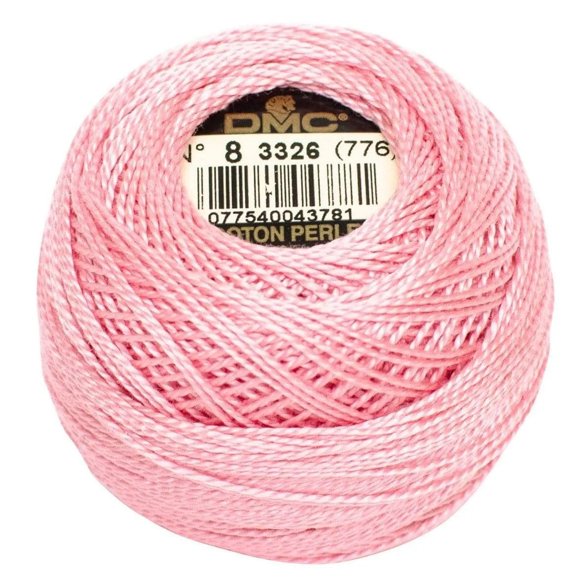 Size 8 Pearl Cotton Ball in Color 3326 ~ Light Rose