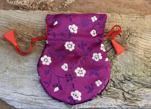 Small Purple Silk Mala Bag