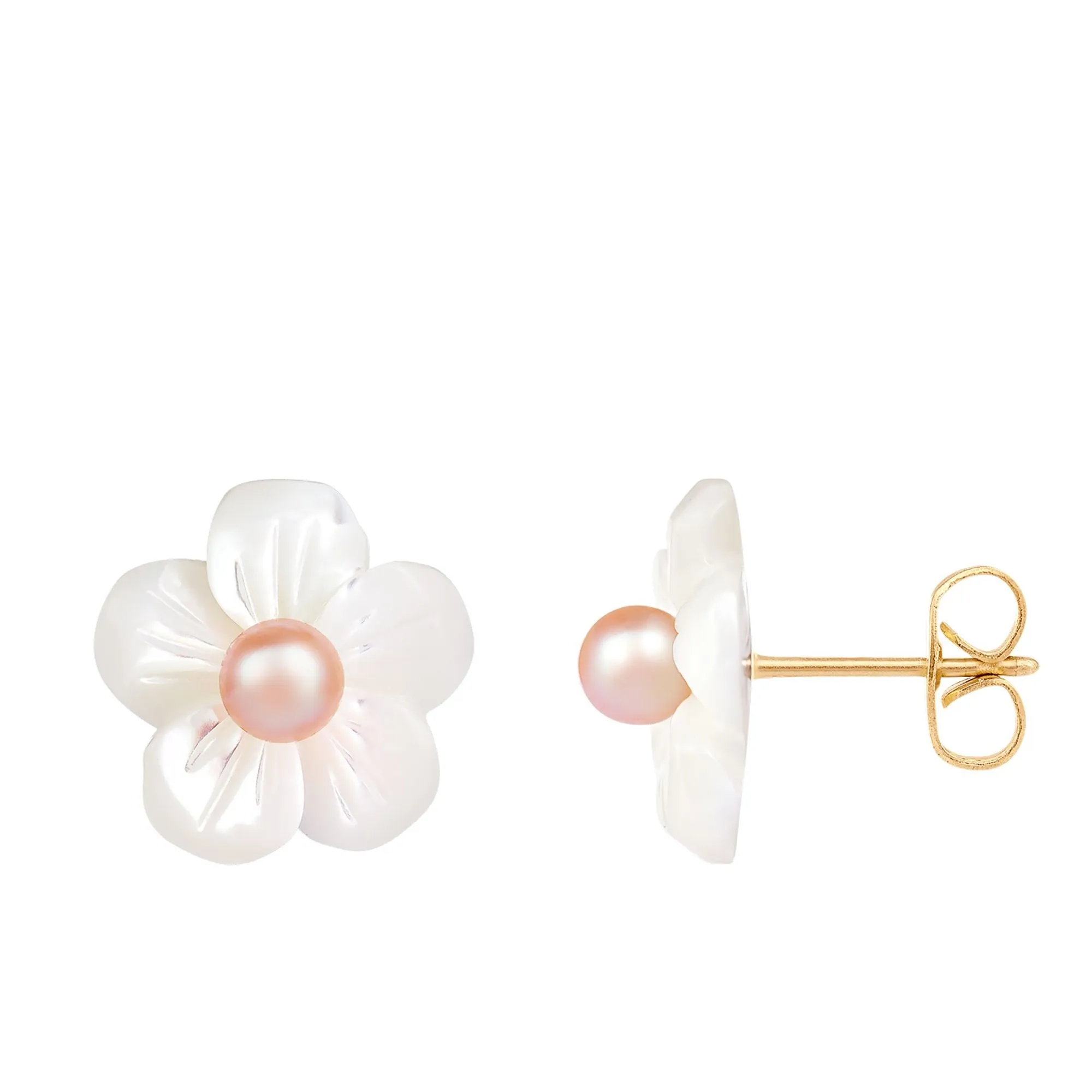 Splendid Pearls 14K Yellow Gold Earrings HOF-51WY