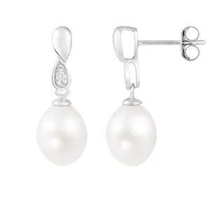 Splendid Pearls Sterling Silver Pearl Earrings ESR-413