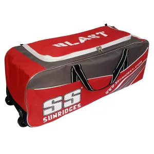 SS Double Wheel Cricket Kit Bag - Blast (Grey-Red)