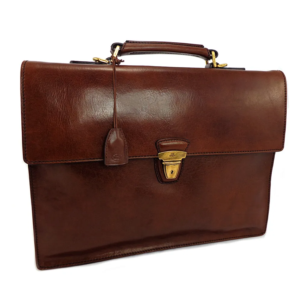 The Bridge Single Gusset Briefcase - Style: 06466501