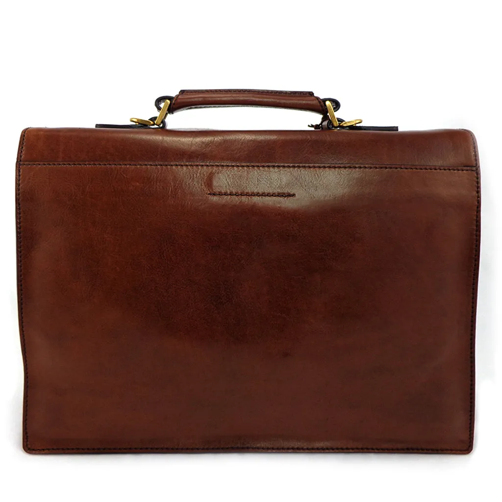 The Bridge Single Gusset Briefcase - Style: 06466501