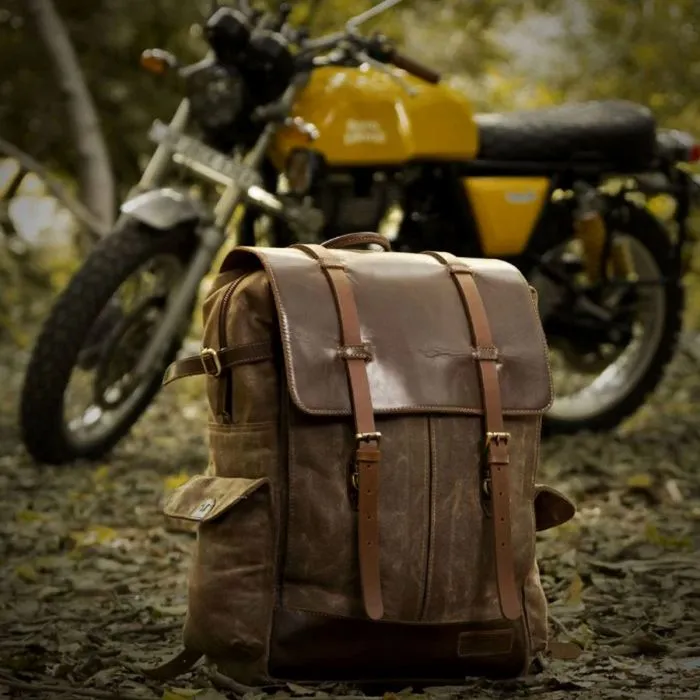 TRIP MACHINE RAMBLER BACKPACK PANNIER - DARK TAN