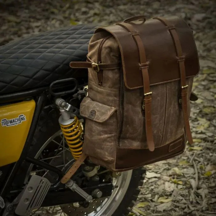 TRIP MACHINE RAMBLER BACKPACK PANNIER - DARK TAN