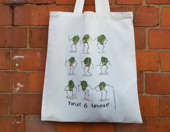 Twist and Sprout Christmas Tote Bag