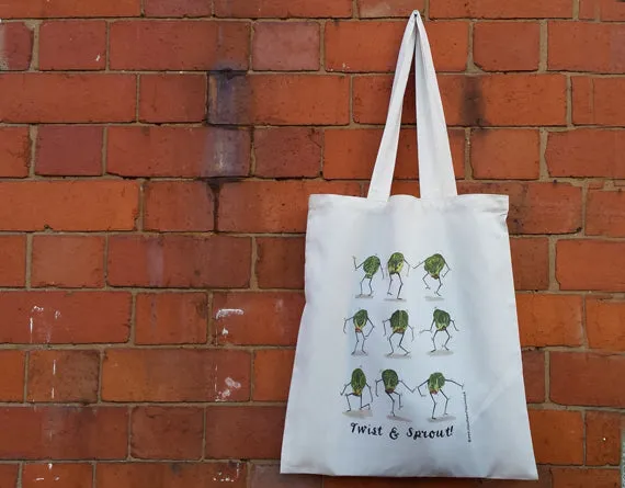 Twist and Sprout Christmas Tote Bag