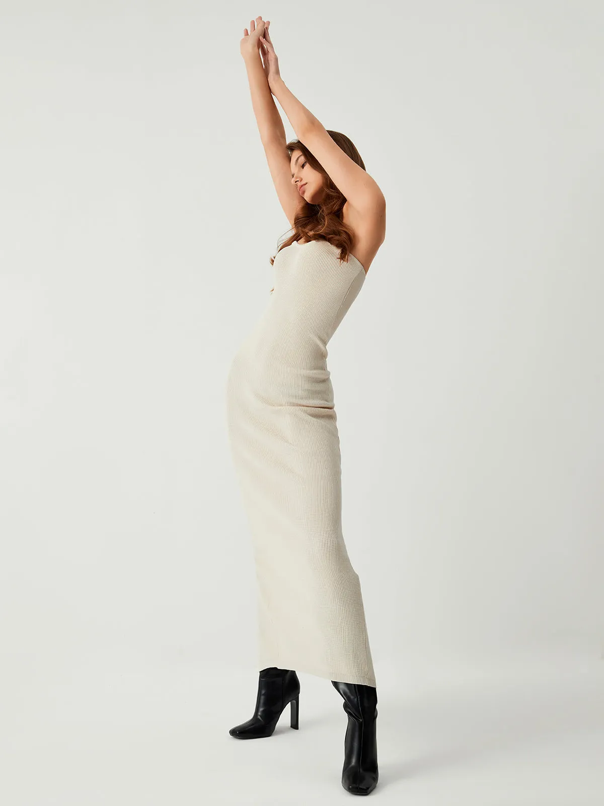 Vanilla Knit Graceful Tube Long Dress