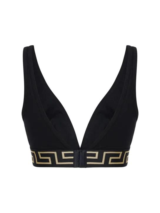 Versace   Greca stretch cotton bra 