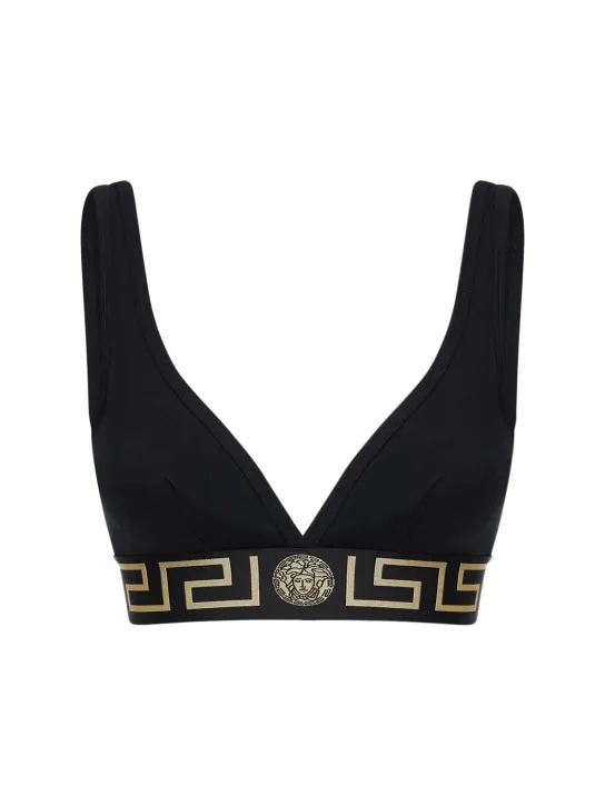 Versace   Greca stretch cotton bra 