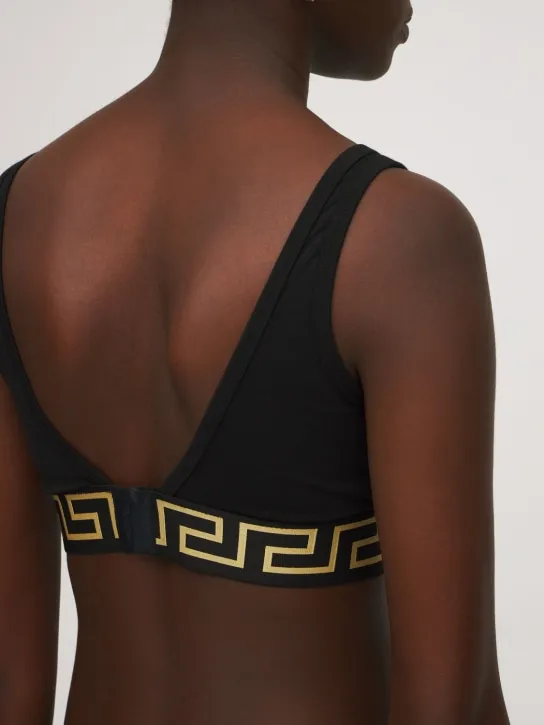 Versace   Greca stretch cotton bra 