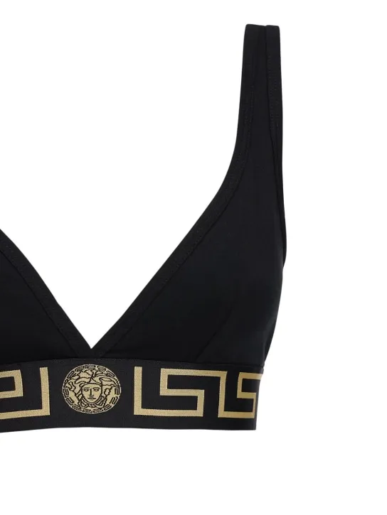 Versace   Greca stretch cotton bra 