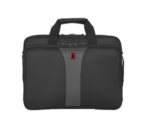 WENGER LEGACY 16 DOUBLE-GUSSET COMPUTER BRIEFCASE BLACK/GREY - 600648