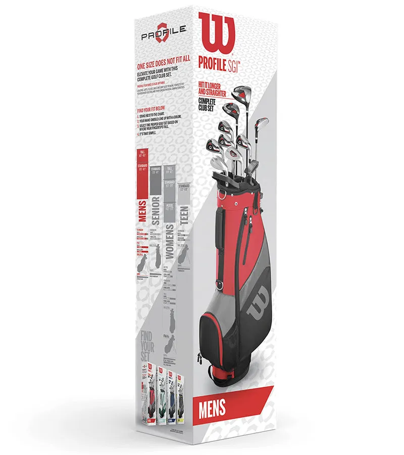 Wilson Mens Profile SGI Complete Set - Stand Bag