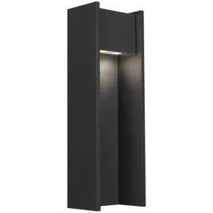 Zur 24 In. LED Outdoor Wall Sconce 3000K Black Finish